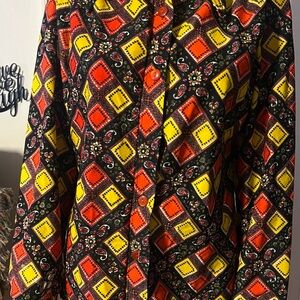 Eileen vintage Colorful Geometric Button-Up Shirt